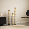 24/28.7/33.5 "Oversized Floor vase Set of 3 large metal glazed Vintage Grey oversized vase Living Room Bedroom Family Farmhouse - 2 of 4