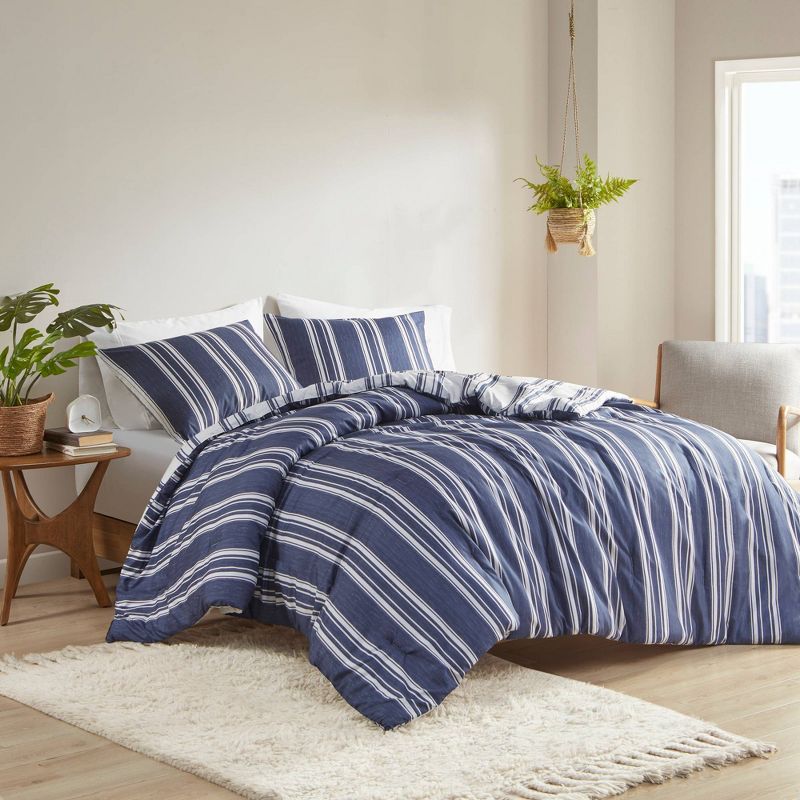 Intelligent Design 3pc Avery Striped Reversible Comforter & Sham Set, 3 of 17