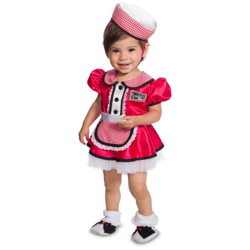 Girl's 50's Diner Waitress Costume 