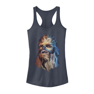 Juniors Womens Star Wars Chewbacca Art Racerback Tank Top : Target