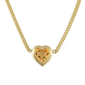 Designs By Gioelli 14K Gold Over Sterling Silver Gemstone Curb Chain Necklace - 1 of 2