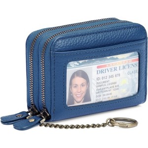 FATMOON Wallet for Women–Credit Card Holder Wallet RFID Blocking Small Genuine Leather Card Case with Keychain,for Daily Use,Travel, or Pocket - 1 of 4