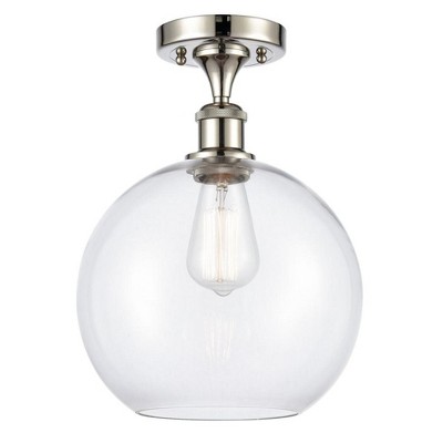 Athens - 1 Light Semi-Flush Mount In Industrial Style-15 Inches Tall and 10 Inches Wide