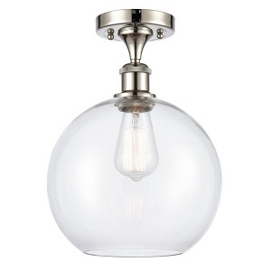 Athens - 1 Light Semi-Flush Mount In Industrial Style-15 Inches Tall and 10 Inches Wide - 1 of 1