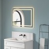 Vynxaria Modern LED Bathroom Mirror, Wall Mounted, Aluminum Frame, 36"x28" - 2 of 4