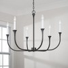 Capital Lighting Decklan 6 - Light Chandelier in  Black Iron - 3 of 4