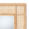 bali & pari Josepha Modern Bohemian Natural Brown Rattan Accent Wall Mirror - 3 of 4