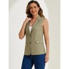 INSPIRE CHIC Women's Sleeveless Business Casual Work Office Suit Vest Jacket - 4 of 4