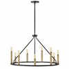 Lark Lazlo 9 - Light Chandelier in  Black/Lacquered Brass - 2 of 4
