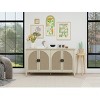 Farmhouse Kitchen Cabinets With 4 Doors, Wood Cabinet With Adjustable Laminates and 3 Gears, Cabinet Kitchen With Anti-Dumping Device-Cuddlewood - 3 of 4