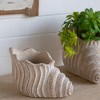 NAYSAYE Planter Sand and Cement Nautilus Shell Planter with Textured Beige Finish for Indoor Outdoor Garden, Beige, 9"*5.5"*5.7" - 2 of 4