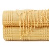 Chanasya Pleated Solid Plaid Acrylic Throw Blanket With Tassels - 4 of 4