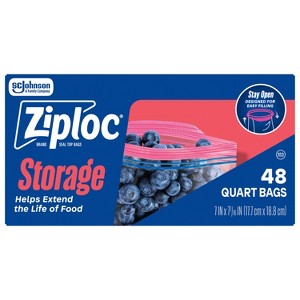 Ziploc Storage Quart Bags - 1 of 4
