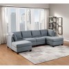 NicBex Line Accent Chair,Upholstered Living Room Chairs with Mid-Height Backrest and Wood Legs,Cozy Armless Chair,Accent Chairs for Living Room - 2 of 4