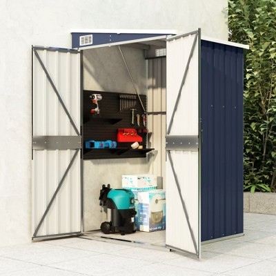 VidaXL Wall-mounted Garden Shed Anthracite 46.5"x39.4"x70.1" Steel