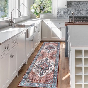 GAOMON Living Room Rug Vintage Area Rug Traditional Floral Print Area Rugs for Living Room Bedroom Non Slip Low Pile Soft Rug - 1 of 4