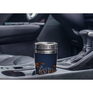 Elanze Designs Best Mom Ever Monarch Butterfly Blue 17 Ounce Stainless Steel Tumbler - 1 of 2
