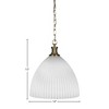 Toltec Lighting Carina 1 - Light Pendant in  New Aged Brass with 14" Opal Frosted Shade - 2 of 2