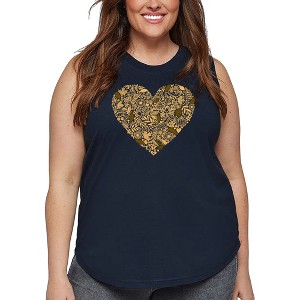 LA Pop Art Fall Vibes  - Women's Word Art Tank Top - 1 of 4