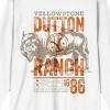 Yellowstone Ride Like It's Your Last Time Crew Neck Long Sleeve White Adult Tee - 2 of 3