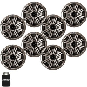 Kicker 6.5" Silver Marine Speakers (QTY 8) 4 pairs of OEM replacement speakers - 1 of 3