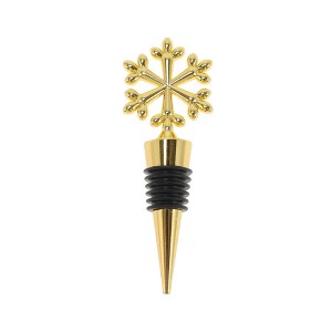 Unique Bargains Christmas Snowflake Bottle Stopper Zinc Alloy Aluminum Alloy TPR 4.25"x1.46"x0.79" 1 Pc - 1 of 3