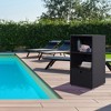 Outsunny Outdoor Towel Rack & Pool Toy Cabinet / Hot Tub Accessory