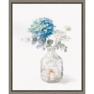 Amanti Art Beach Flowers V (Vase) by Danhui Nai Canvas Wall Art Print Framed 16 x 20-in. - 1 of 4