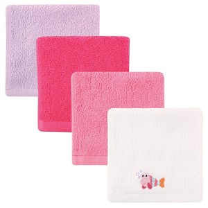 Luvable Friends Baby Girl Super Soft Cotton Washcloths Set, Fish - 1 of 1