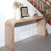 Vynxaria Console Table, Curved Waterfall-style Table,Console table with wood beads,Entrance Table for Entryway, Hallway, Living Room, Foyer, Office - 4 of 4