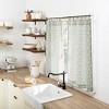 No. 918 2pc 54"x36" Mistral Floral Print Semi-Sheer Rod Pocket Kitchen Curtain Tier Pair Sage Green - 4 of 4
