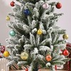 NAYSAYE 6ft Unlit Snow Flocked Slim Pine Artificial Christmas Tree with 394 Realistic Branch Tips for Holiday Decoration, Green, 23.5"*23.5"*70.8" - 4 of 4