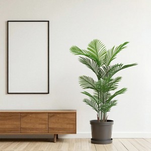Sapphtopaz Artificial Palm Tree with Pot, Artificial Tree Artificial Plant, Room Decor for Home Office Foyer Porch - 1 of 4