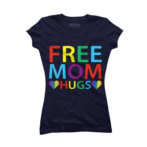 Adult Design By Humans Free Mom Hugs Hears Pride By Avocato T-Shirt - 1 of 2