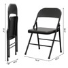 Folding Chairs Set of 4 - Metal Chairs, Hold Up to 350 Pounds, Foldable for Outside & Indoor Use - 3 of 4