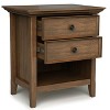 Sapphtopaz Modern Wooden Nightstand with 2 Drawers & Bottom Shelf Bedside Table with Bronze Round Pulls Night Stand for Bedroom, Living Room - 2 of 4