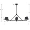 Crystorama Lighting Xavier 6 - Light Chandelier in  Matte Black - 3 of 4