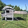 Aivituvin 79.1" Wooden Chicken Coop Wheels with Metal Chicken Run for 2-4 Chickens (Inner Space 14 ft²)- AIR7008 - 2 of 4