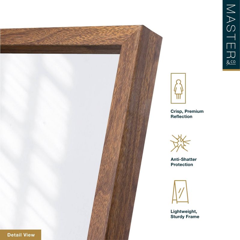 MCS 20&#34;x60&#34; Cheval Full Length Mirror Walnut Brown, 3 of 6