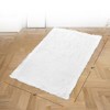 Cheer Collection Plush Shaggy Hair Area Rug with Anti Slip Bottom - White - 3 of 4