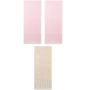 REGALWOVEN 3 Pack Embroidery Pattern Cotton Hand Towels for Bathroom, Kitchen 14" x 30" - 1 of 4