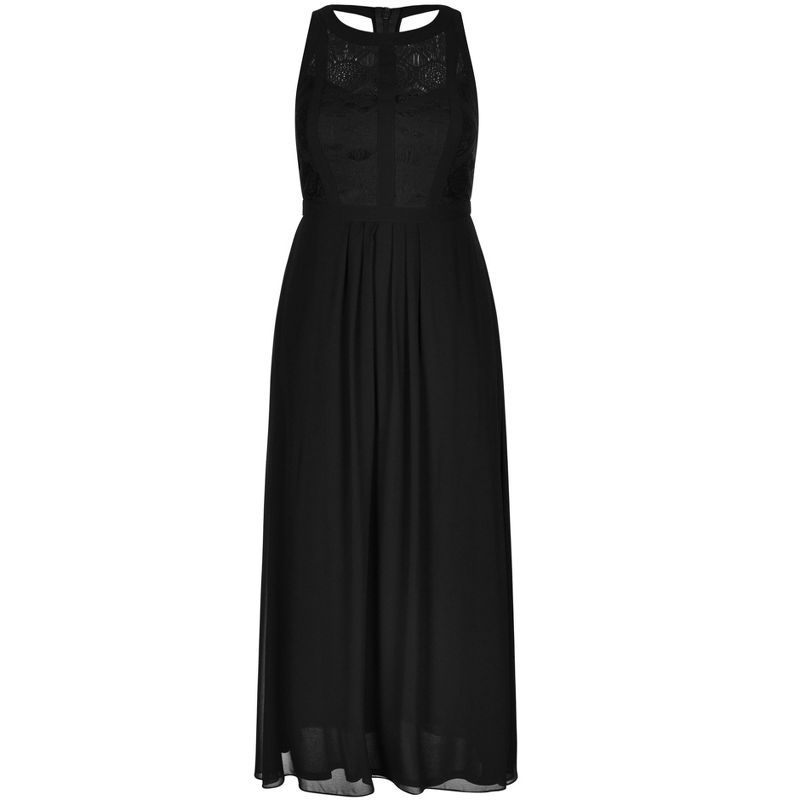 Women's Plus Size Paneled Bodice Maxi Dress - black | CITY CHIC, 3 of 5