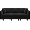 Belffin 6-Piece Modular Sleeper Sectional with Storage & Reversible Chaise – Velvet Convertible Sofa Bed - 2 of 4