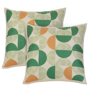 Unique Bargains Plant Printed Couch Sofa Chair Decor Comfortable Soft Pillow Cases 2 Pcs - 1 of 4