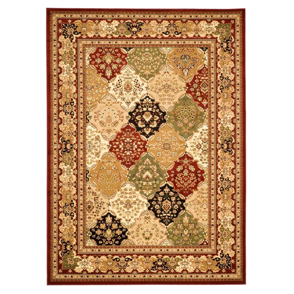 Floral Loomed Area Rug 5'3inx7'6in Ivory/Red - Safavieh