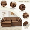 Buenhomino Convertible Sectional Loveseat Sofa with Deep Seat &Movable 2-Layer Ottoman, Oversized L-shape Cloud Sofa with Chaise & Armrests,Chenille - 3 of 4