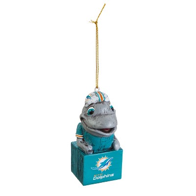 Evergreen Mascot Ornament, Miami Dolphins