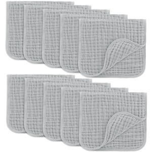 Muslin Burp Cloths Large 100% Cotton by Comfy Cubs - 1 of 4
