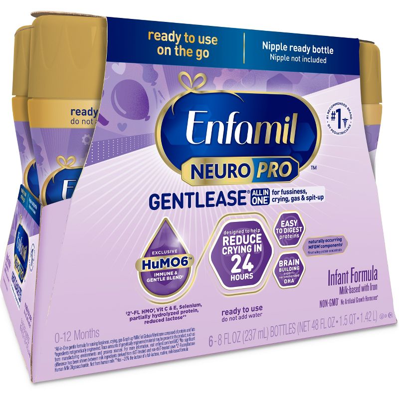 Enfamil Gentlease Ready to Use Bottles - 8 fl oz Each/6ct, 1 of 15