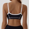 Womens Athletic Cropped Tops Spaghetti Strap Sport Bra Color Block Workout Tank Tops Scoop Neck Casual Sleeveless Gym Jogger Yoga Tops - 2 of 4